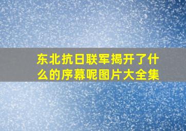 东北抗日联军揭开了什么的序幕呢图片大全集