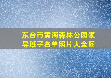 东台市黄海森林公园领导班子名单照片大全图