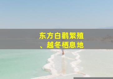 东方白鹳繁殖、越冬栖息地