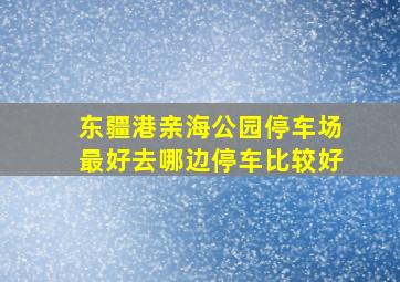 东疆港亲海公园停车场最好去哪边停车比较好