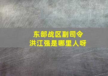 东部战区副司令洪江强是哪里人呀