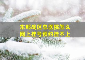 东部战区总医院怎么网上挂号预约挂不上