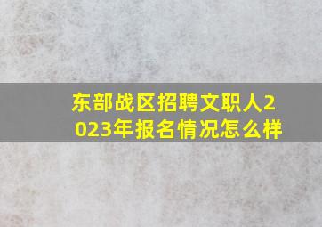 东部战区招聘文职人2023年报名情况怎么样