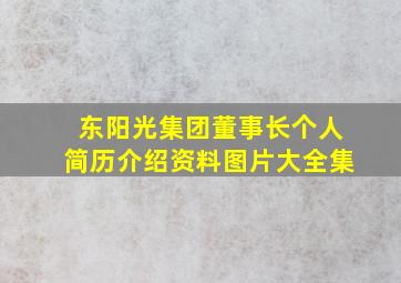 东阳光集团董事长个人简历介绍资料图片大全集