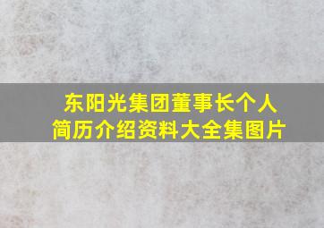 东阳光集团董事长个人简历介绍资料大全集图片