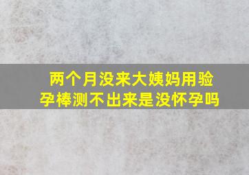 两个月没来大姨妈用验孕棒测不出来是没怀孕吗