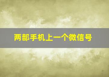 两部手机上一个微信号