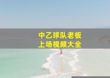 中乙球队老板上场视频大全