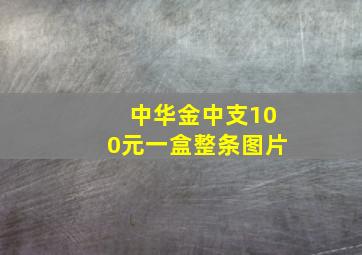 中华金中支100元一盒整条图片