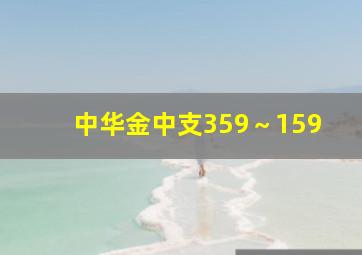 中华金中支359～159