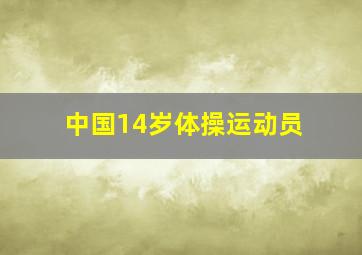 中国14岁体操运动员