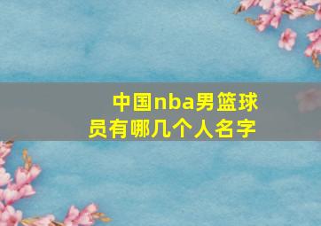 中国nba男篮球员有哪几个人名字