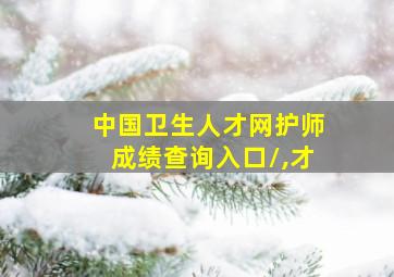 中国卫生人才网护师成绩查询入口/,才