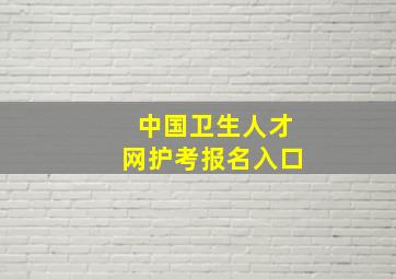 中国卫生人才网护考报名入口