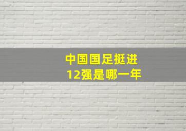 中国国足挺进12强是哪一年