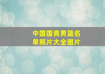 中国国青男篮名单照片大全图片