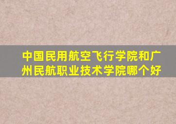 中国民用航空飞行学院和广州民航职业技术学院哪个好