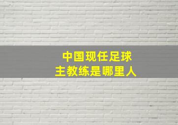 中国现任足球主教练是哪里人