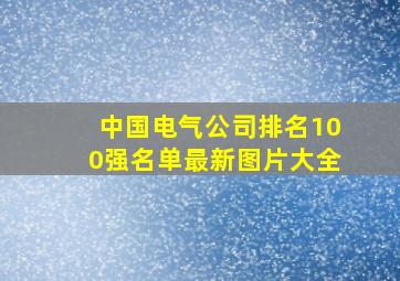 中国电气公司排名100强名单最新图片大全