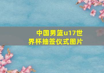 中国男篮u17世界杯抽签仪式图片