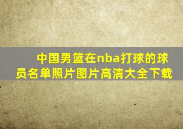 中国男篮在nba打球的球员名单照片图片高清大全下载