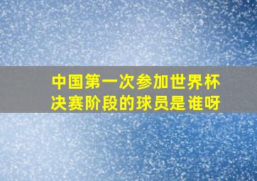 中国第一次参加世界杯决赛阶段的球员是谁呀