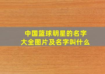 中国篮球明星的名字大全图片及名字叫什么