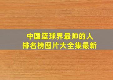 中国篮球界最帅的人排名榜图片大全集最新