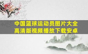 中国篮球运动员图片大全高清版视频播放下载安卓