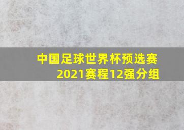 中国足球世界杯预选赛2021赛程12强分组