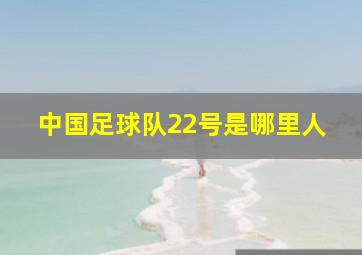 中国足球队22号是哪里人