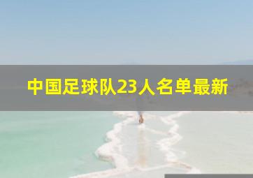 中国足球队23人名单最新