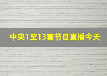 中央1至13套节目直播今天