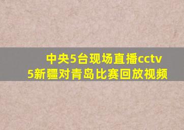 中央5台现场直播cctv5新疆对青岛比赛回放视频