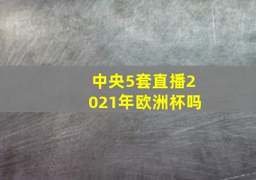 中央5套直播2021年欧洲杯吗