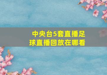 中央台5套直播足球直播回放在哪看