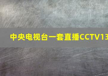 中央电视台一套直播CCTV13