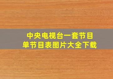 中央电视台一套节目单节目表图片大全下载