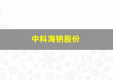 中科海钠股份