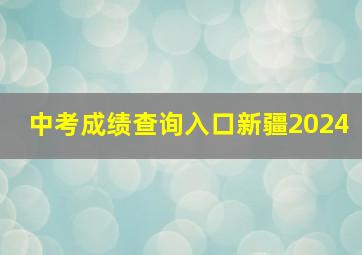 中考成绩查询入口新疆2024