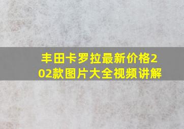 丰田卡罗拉最新价格202款图片大全视频讲解