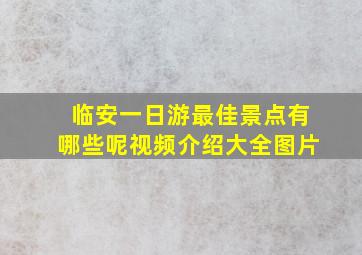 临安一日游最佳景点有哪些呢视频介绍大全图片