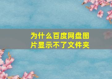 为什么百度网盘图片显示不了文件夹