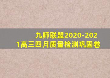 九师联盟2020-2021高三四月质量检测巩固卷