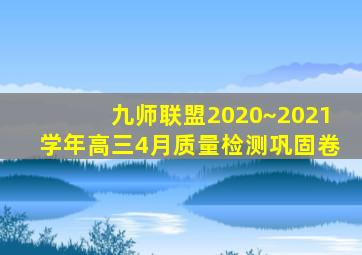 九师联盟2020~2021学年高三4月质量检测巩固卷