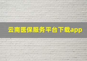 云南医保服务平台下载app