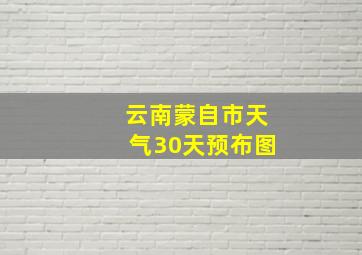 云南蒙自市天气30天预布图