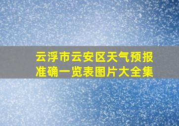 云浮市云安区天气预报准确一览表图片大全集