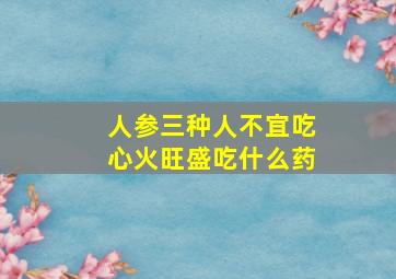 人参三种人不宜吃心火旺盛吃什么药