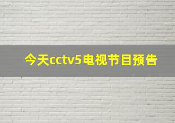 今天cctv5电视节目预告